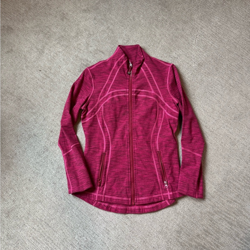lululemon athletica Heathered Magenta Zip-Up Jacket